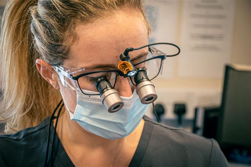 dentist examining